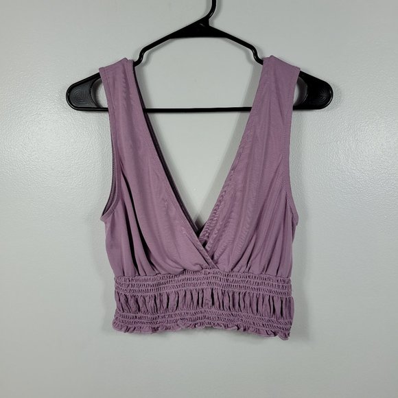 Urban Outfitters Tops - Urban Outfitters Plunging Smocked Crop Top